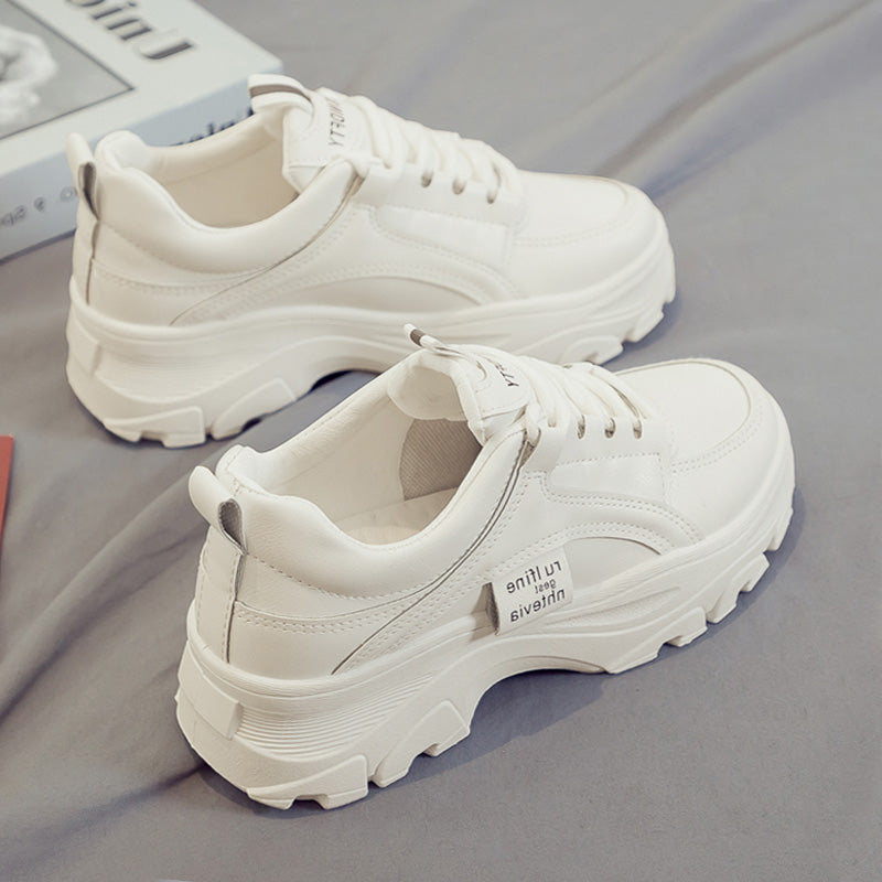 Sarah Express Thick Soled Casual Lace Up Sneakers