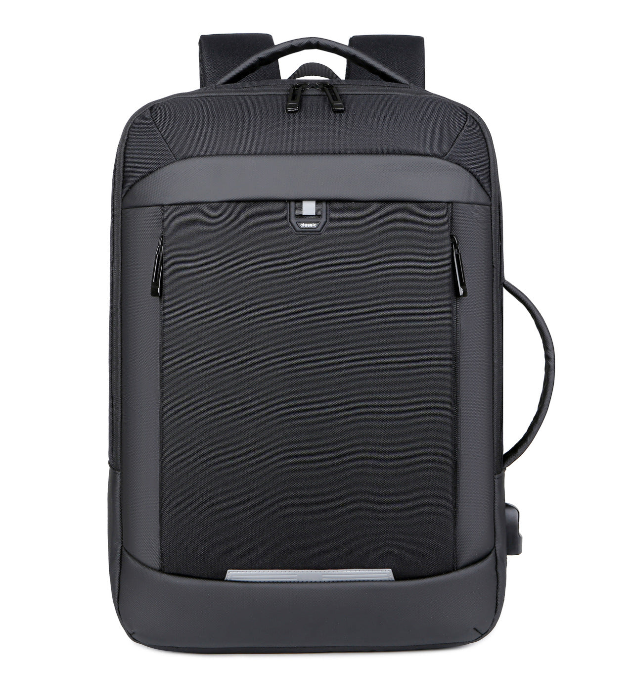 Sarah Express Expandable Oxford Fabric Laptop Backpack Black