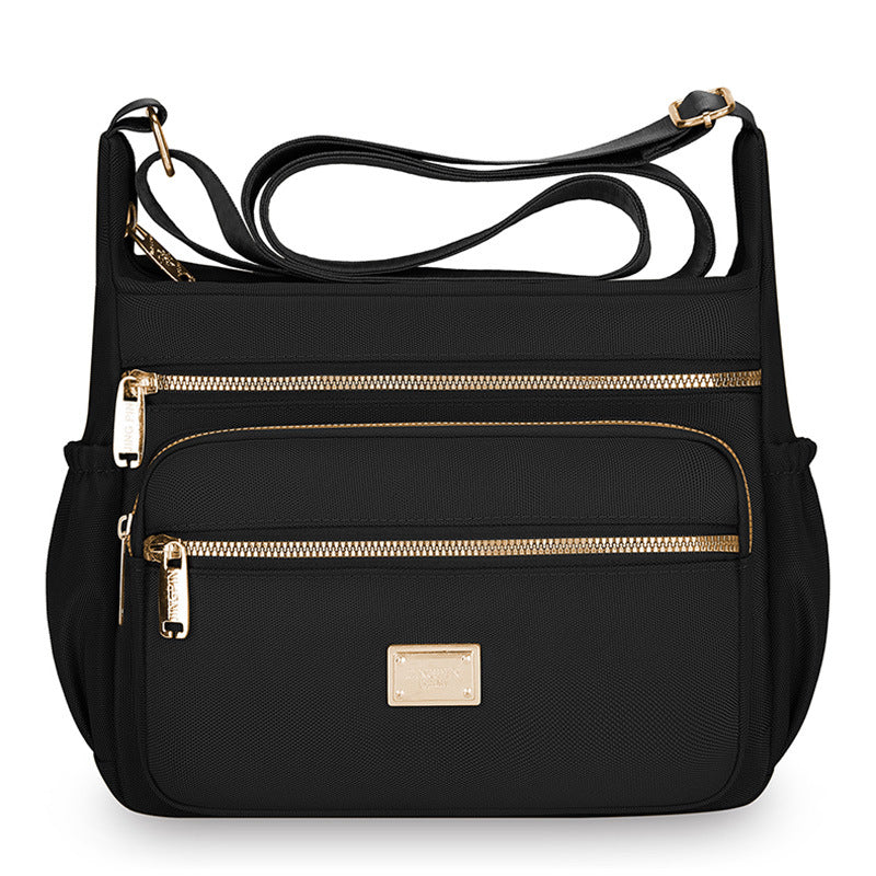 Sarah Express Multi-Compartment Oxford Cloth Shoulder Bag Black