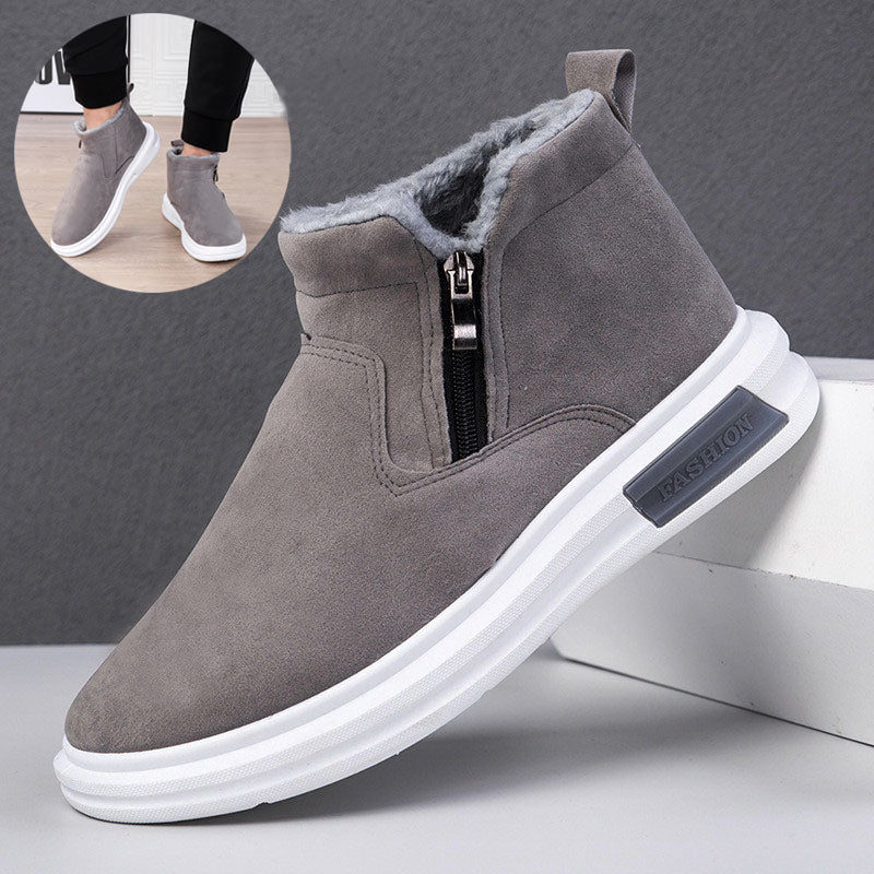 Sarah Express Men's Fleece Lined Side Zipper Ankle Boots