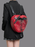 Sarah Express Gothic Bow Backpack with Chain Strap Red Free Size