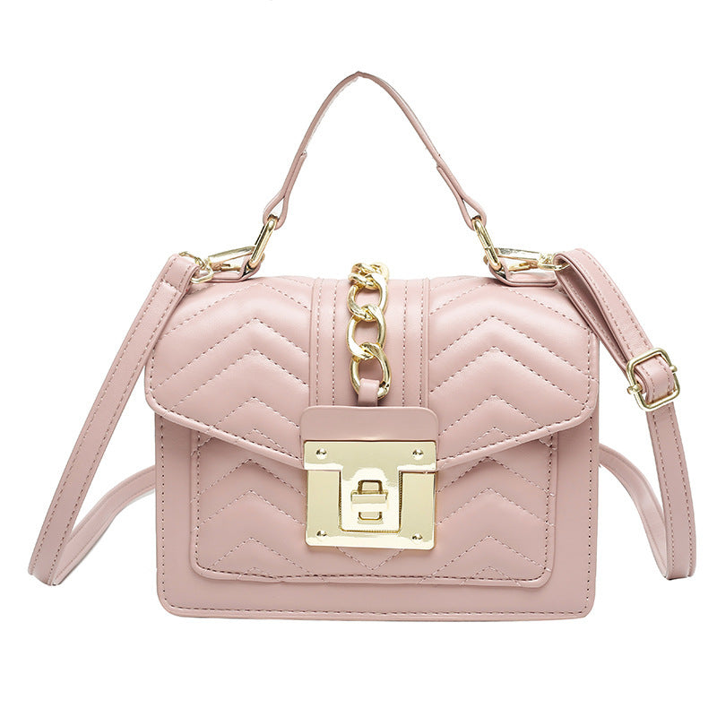 Sarah Express Plaid Chain Detail Small Square Bag