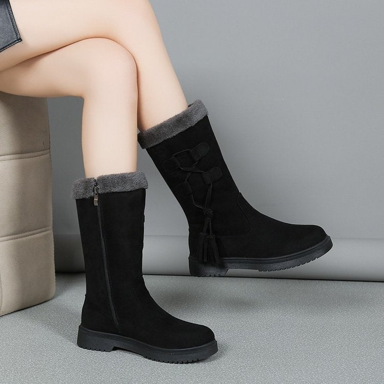 Sarah Express Fleece-Lined Chunky Sole Snow Boots