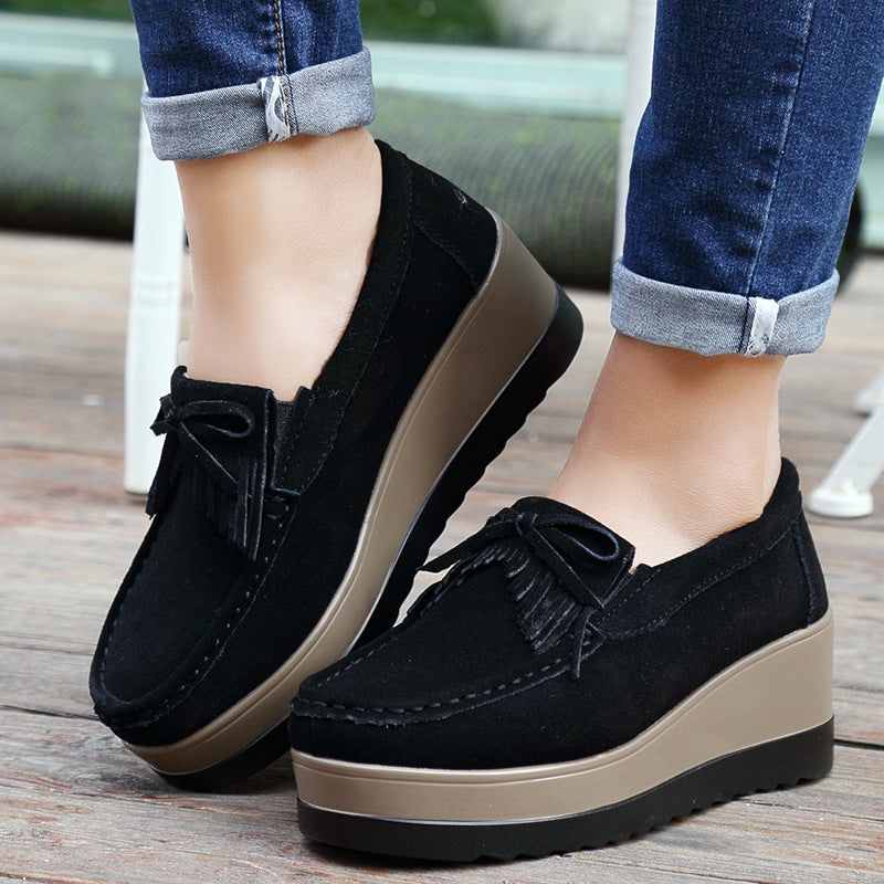 Sarah Express Bow Detail Wedge Slip-On Flats