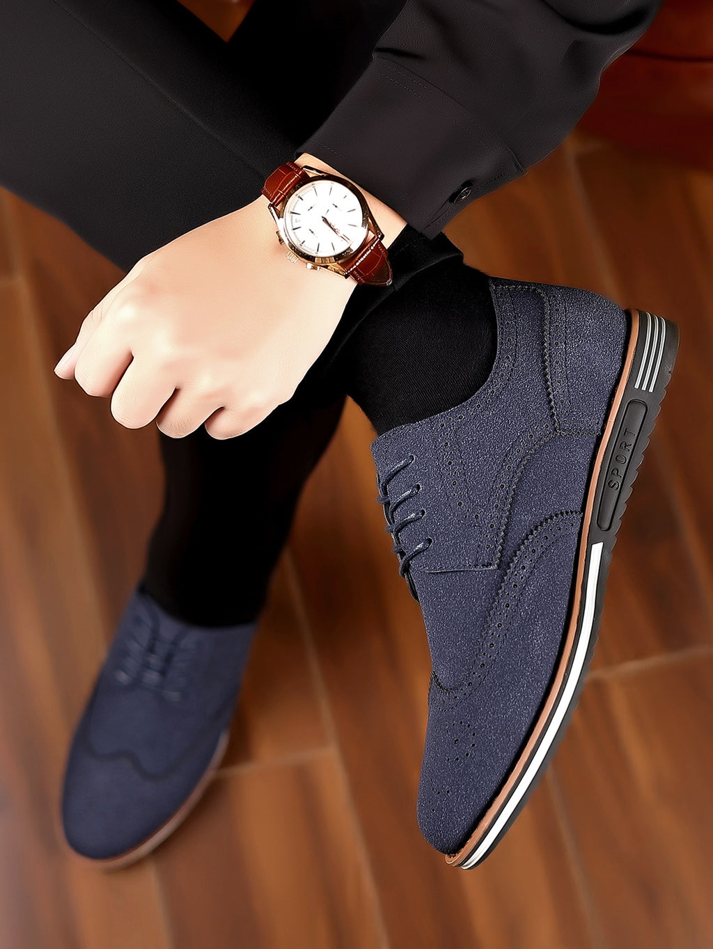 Sarah Express Men's Casual Suede Low-Top Shoes