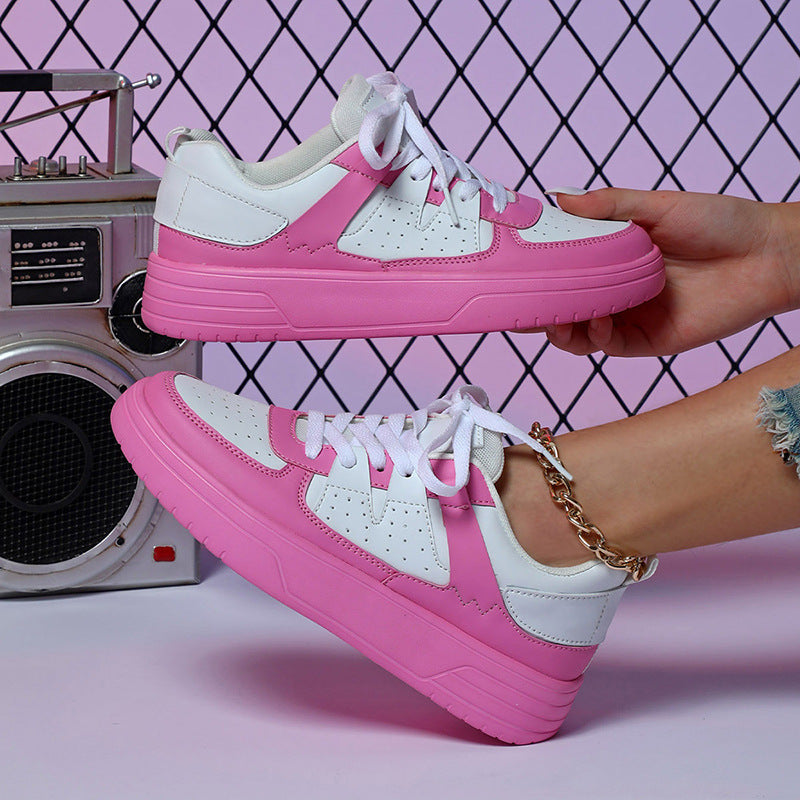 Sarah Express Casual Lace-Up Platform Couple Sneakers