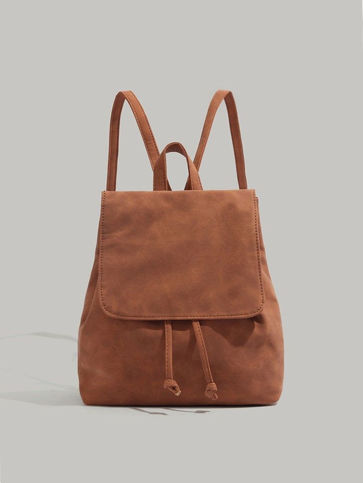 Sarah Express Retro Minimalist Soft Leather Tote Bag Brown