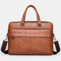 Sarah Express Structured Business Briefcase Handbag Khaki
