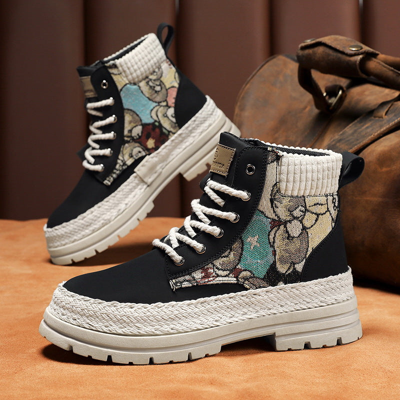 Sarah Express Men's Casual High-Top Worker Boots