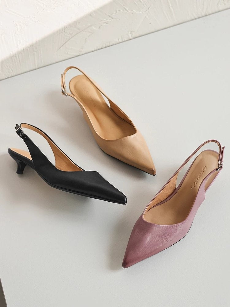 Sarah Express Pointed Toe Stiletto Cutout Sandal Heels