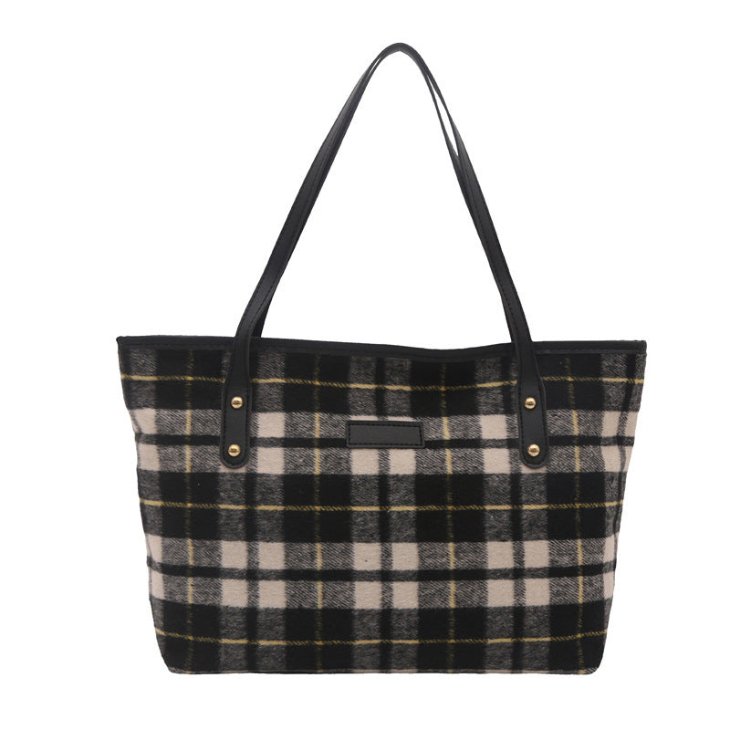 Sarah Express Structured Wool Laptop Tote Commuter Bag