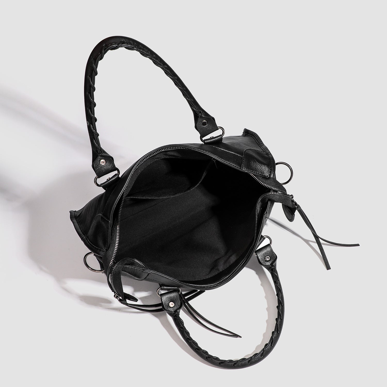 Sarah Express Studded Biker Crossbody Shoulder Bag