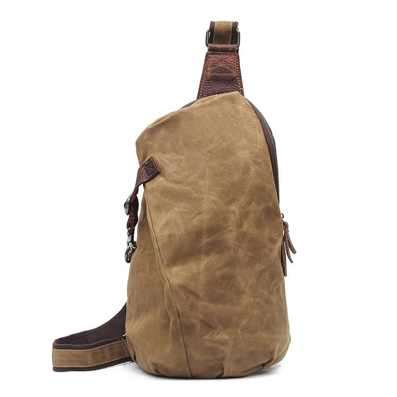 Sarah Express Retro Canvas Men's Shoulder Messenger Bag Khaki