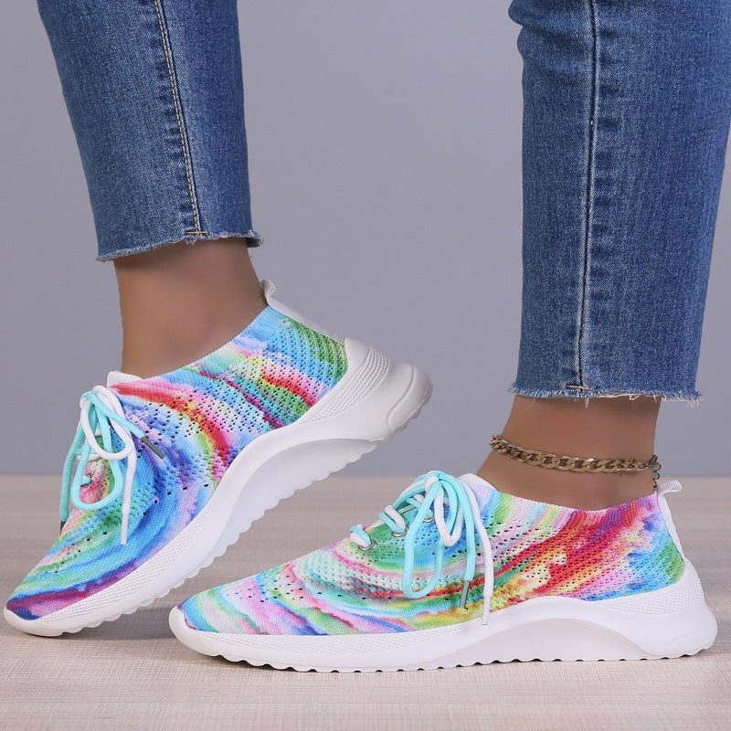 Sarah Express Colorful Graffiti Print Women's Sneakers