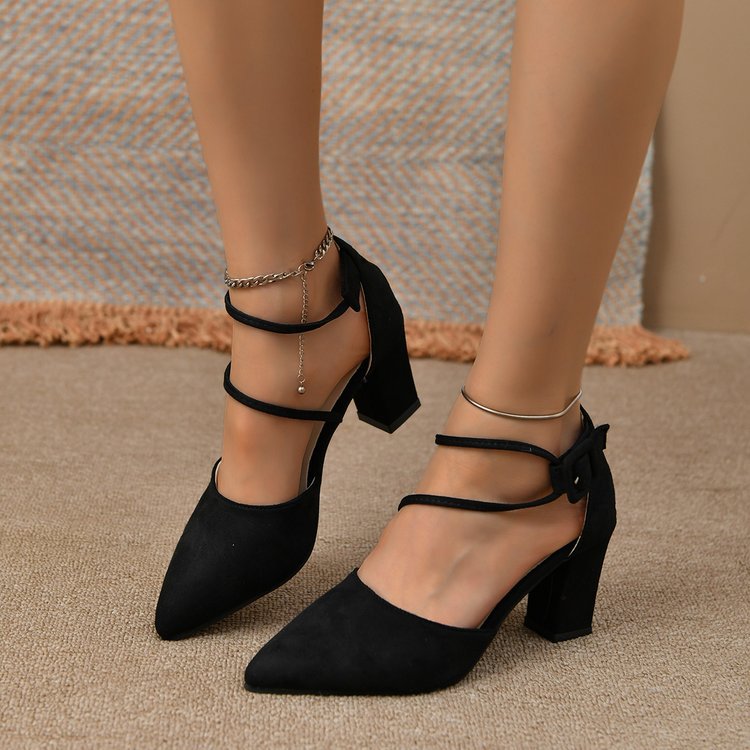 Sarah Express Pointed Toe Buckle Strap Stiletto Sandals