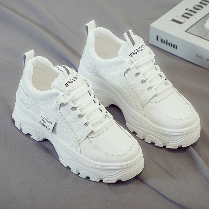 Sarah Express Thick Soled Casual Lace Up Sneakers