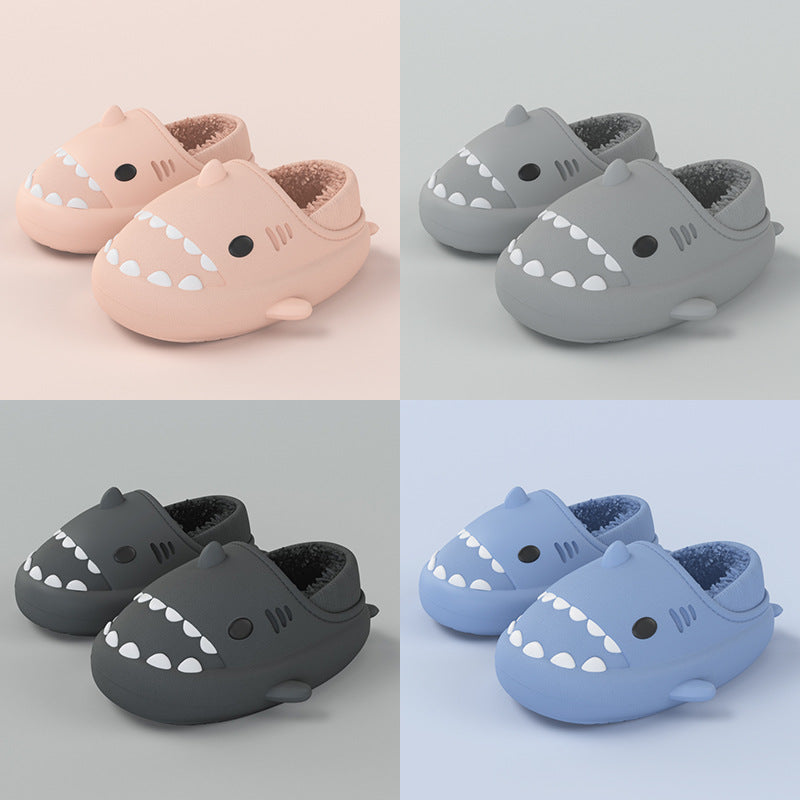 Sarah Express Shark Plush Lined Winter House Slippers