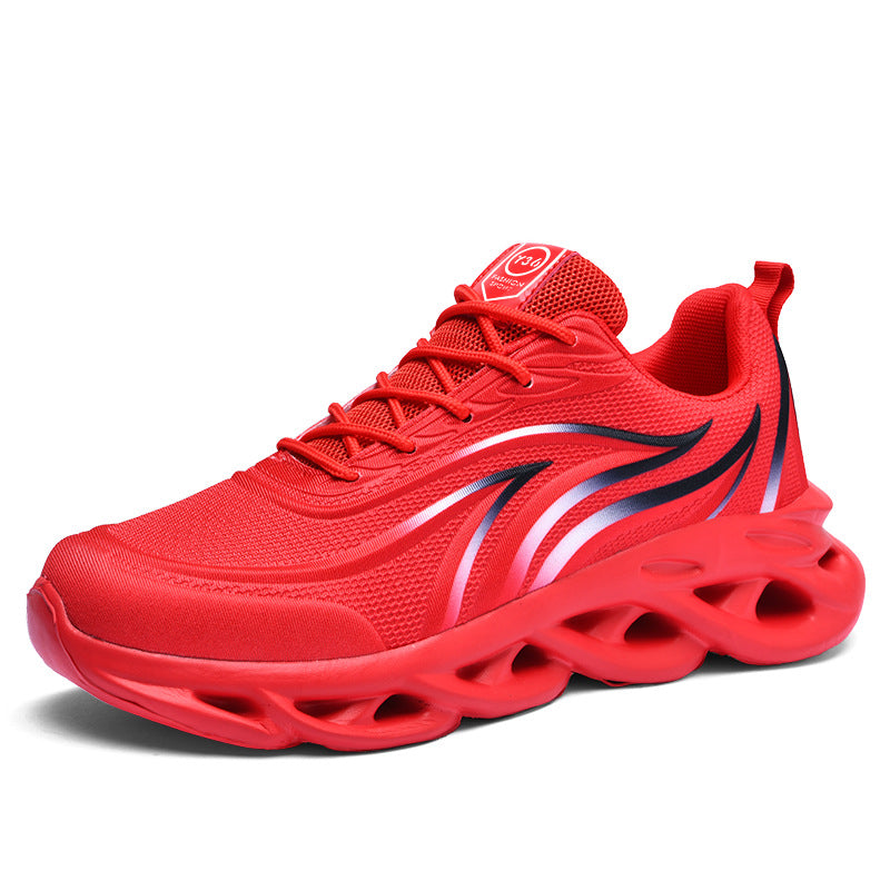 Sarah Express Men's Breathable Mesh Wing Pattern Sneakers