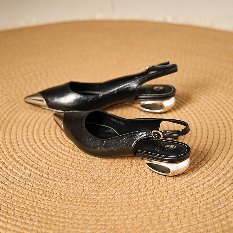 Sarah Express Pointed Toe Slingback Mid-Heel Pumps