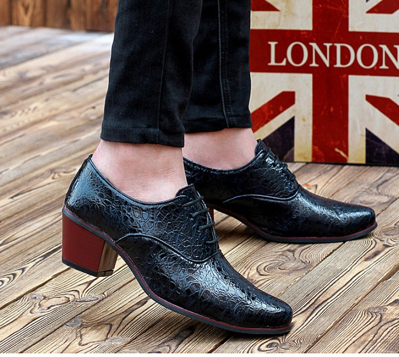 Sarah Express Men's Pointed Toe Textured Dress Shoes