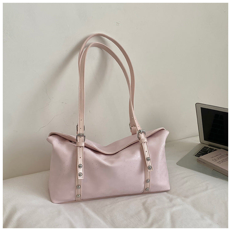 Sarah Express Niche Style Commuter Shoulder Bag Pink Without Pendant