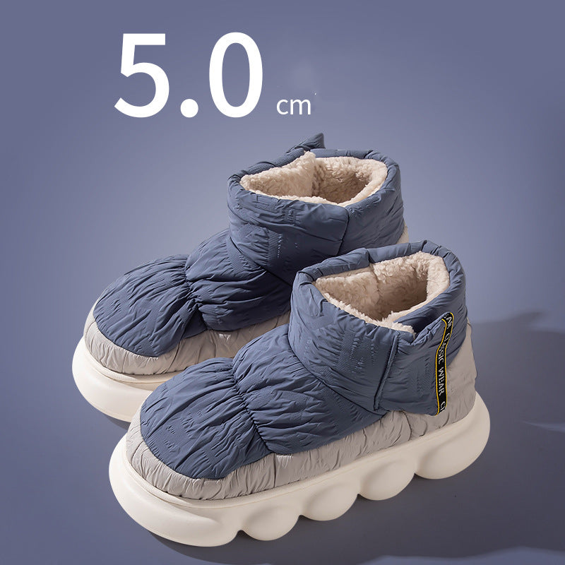 Sarah Express Warm Down Ankle Boots Breathable Winter Shoes Navy blue