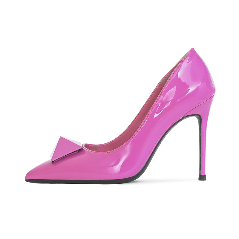 Sarah Express Pointed Toe Stiletto Heels with Rivet