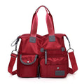 Sarah Express Nylon Multi-Pocket Commuter Messenger Bag Red