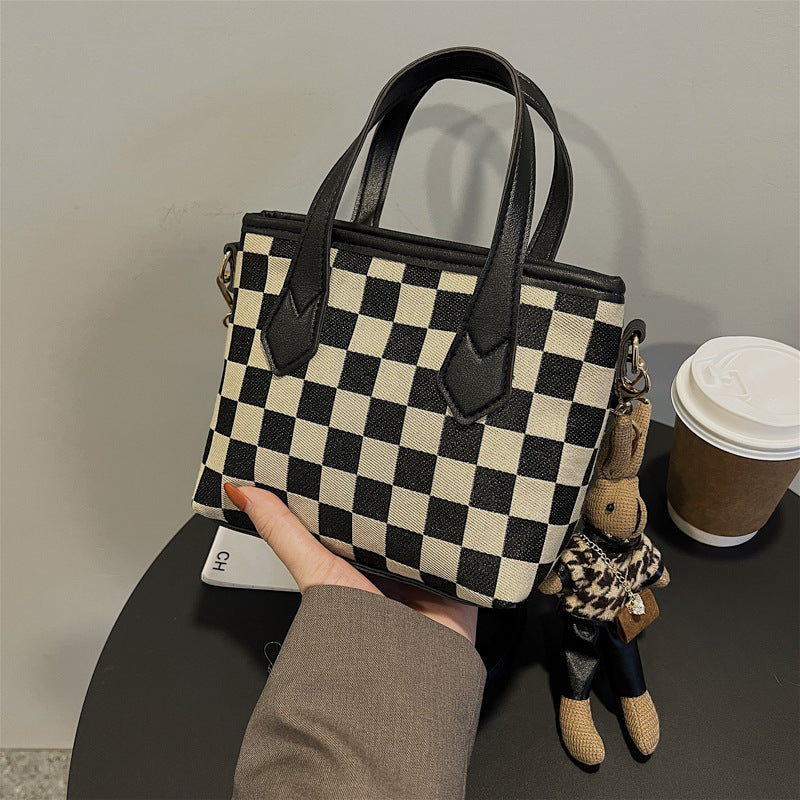 Sarah Express Houndstooth Structured Shoulder Messenger Bag