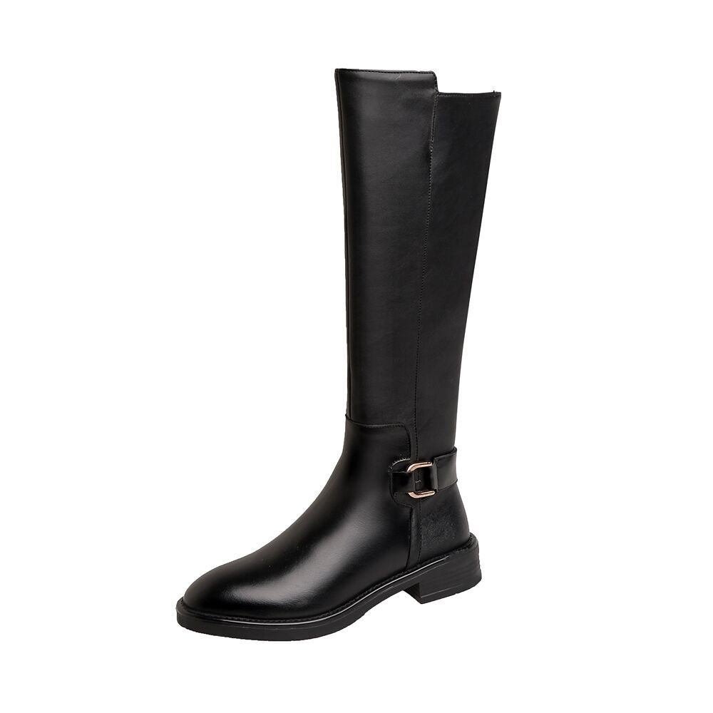 Sarah Express Women's Classic Black Knee High Boots