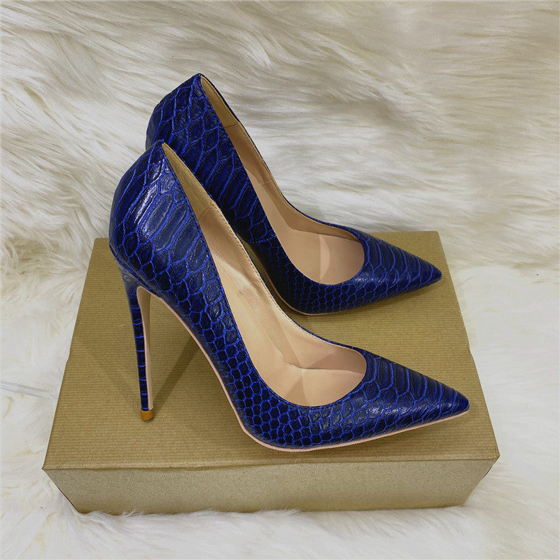 Sarah Express Pointed Toe Stiletto Heels in Blue