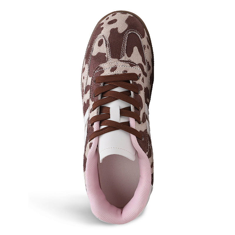 Sarah Express Retro Low-Top Sneakers in Beige