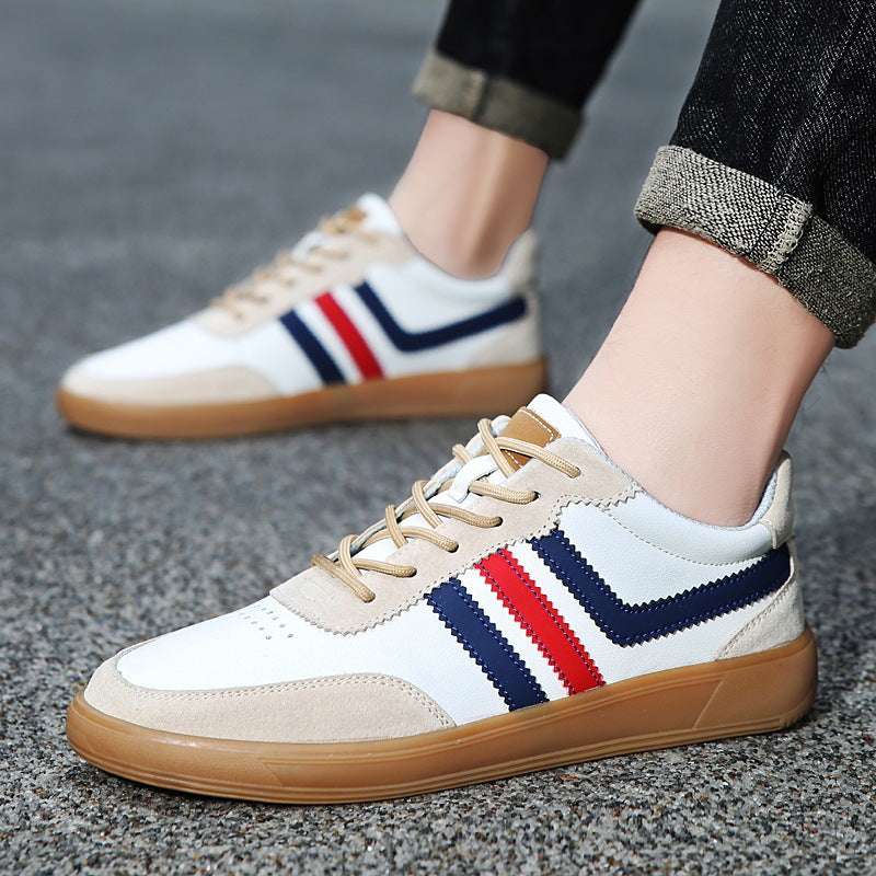 Sarah Express Men's Leather Height-Boosting Casual Sneakers