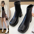 Sarah Express Women's Minimalist Slip-On Ankle Boots Black