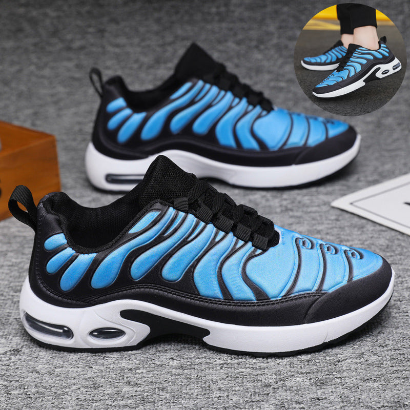 Sarah Express Men's Color-blocked Breathable Lace-Up Sneakers