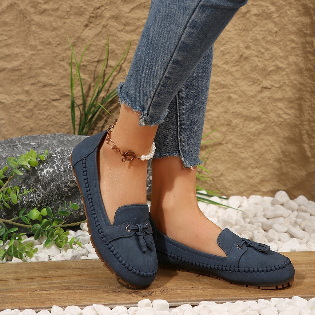 Sarah Express Round Toe Slip-On Comfort Flats
