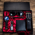 Sarah Express Luxury Men's Wallet and Accessory Set Black