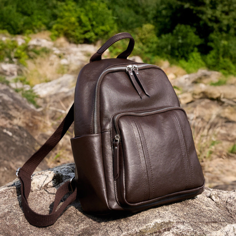 Sarah Express Genuine Cowhide Leather Travel Backpack