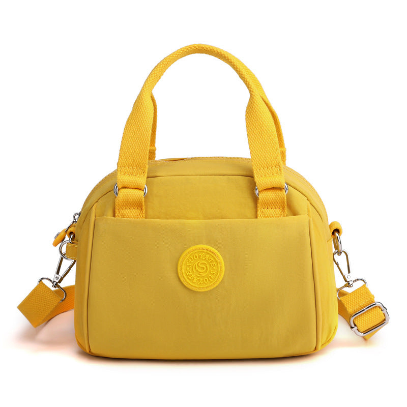 Sarah Express Compact Multi-Pocket Nylon Crossbody Shoulder Bag Yellow