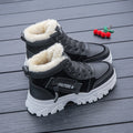 Sarah Express Winter Platform Lace-Up Ankle Boots Black