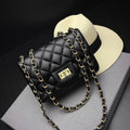 Sarah Express Quilted Chain Strap Messenger Bag Black