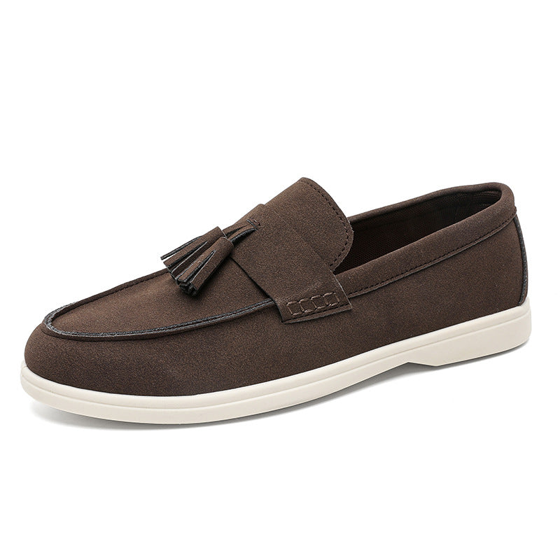 Sarah Express Men's Suede Tassel Slip-On Loafers