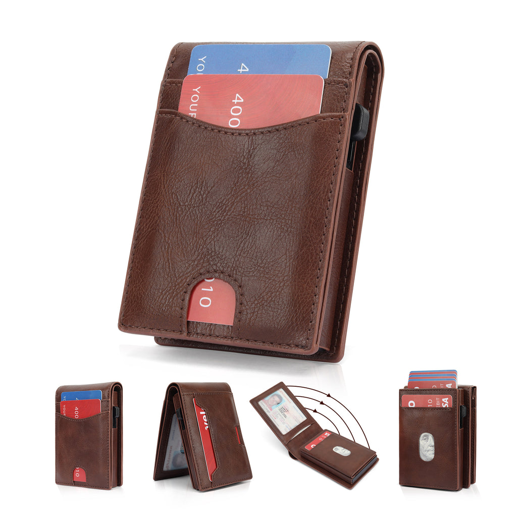 Sarah Express Magnetic RFID Blocking Leather Card Wallet