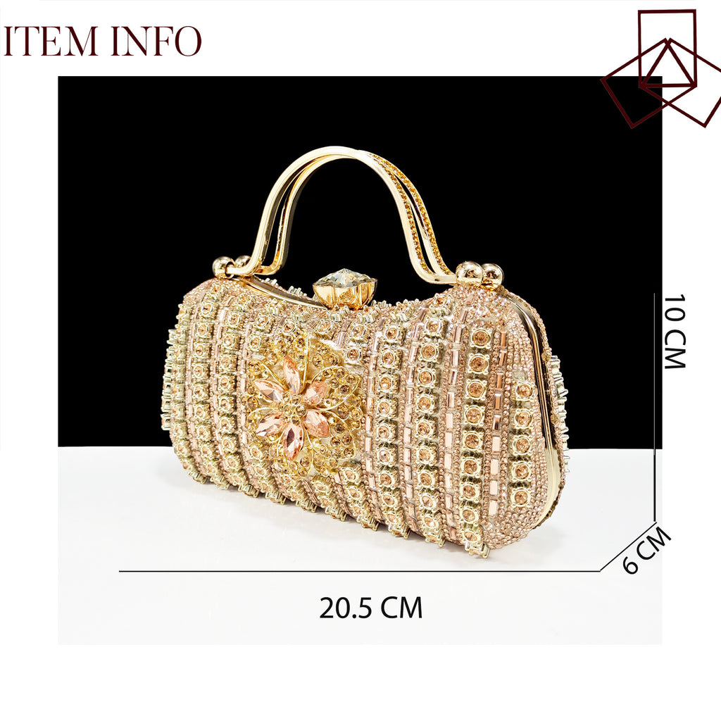 Sarah Express Rhinestone Embellished Clutch and Heel Set
