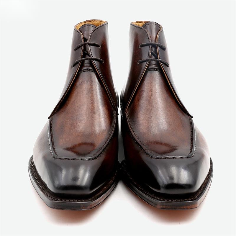 Sarah Express Handmade Men's Leather Ankle Boots