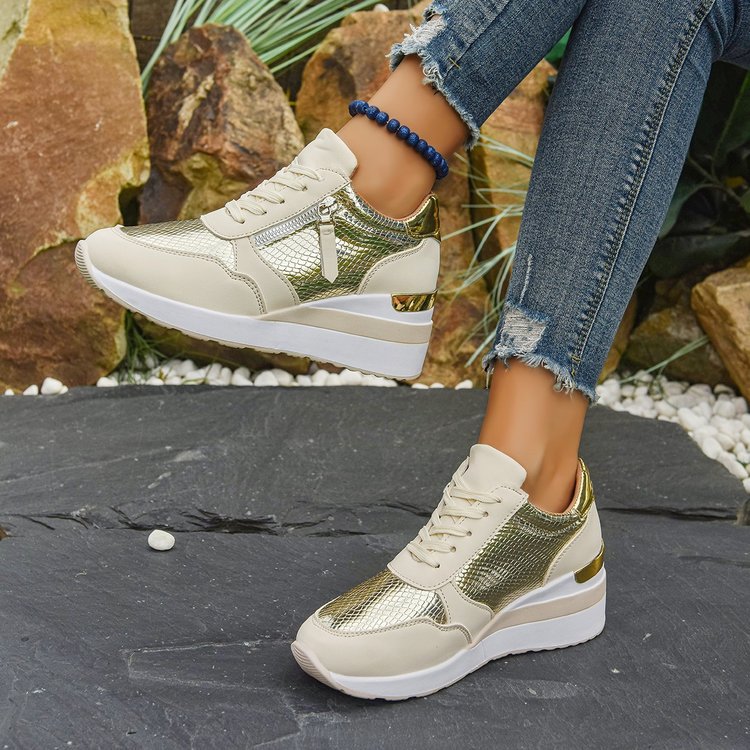 Sarah Express Women's Wedge Platform Sneakers