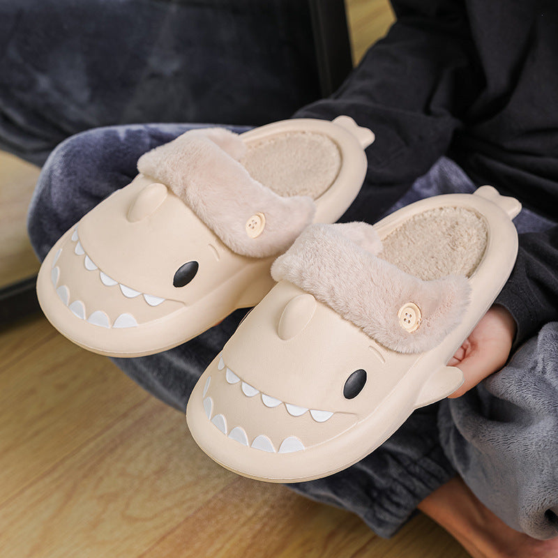 Sarah Express Unisex Shark House Slippers with Button