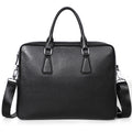 Sarah Express Professional Leather Business Commute Briefcase Black