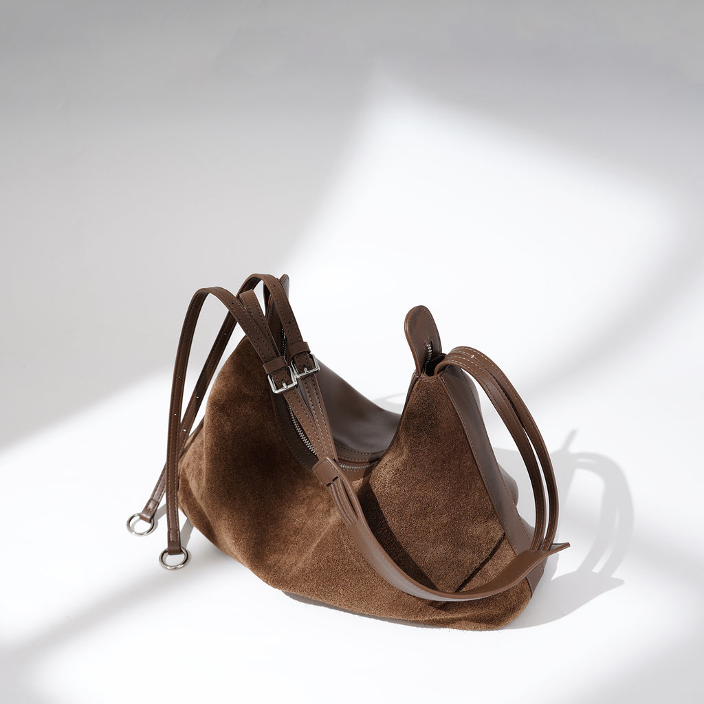 Sarah Express Urban Minimalist Genuine Leather Dumpling Bag