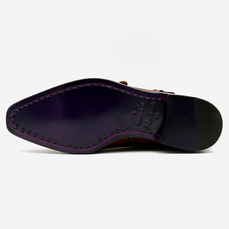 Sarah Express Handmade Leather Buckle Casual Boots